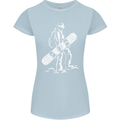 A Snowboarder Snowboarding Womens Petite Cut T-Shirt Light Blue