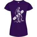 A Snowboarder Snowboarding Womens Petite Cut T-Shirt Purple