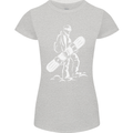A Snowboarder Snowboarding Womens Petite Cut T-Shirt Sports Grey