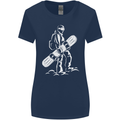A Snowboarder Snowboarding Womens Wider Cut T-Shirt Navy Blue