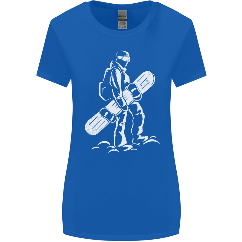 A Snowboarder Snowboarding Womens Wider Cut T-Shirt Royal Blue