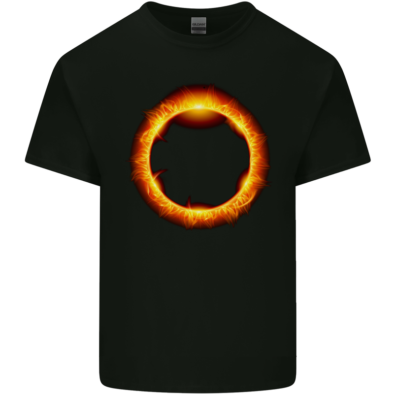 A Solar Eclipse Mens Cotton T-Shirt Tee Top Black