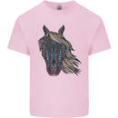 A Tribal Horse Equestrian Kids T-Shirt Childrens Light Pink