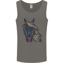 A Tribal Horse Equestrian Mens Vest Tank Top Charcoal