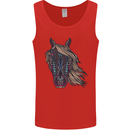 A Tribal Horse Equestrian Mens Vest Tank Top Red