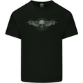 A Tribal Skull With Wings Gothic Goth Rock Music Mens Cotton T-Shirt Tee Top Black