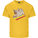 A Unicorn Pug Dog LGBT Kids T-Shirt Childrens Yellow