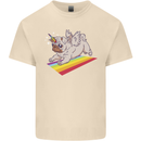 A Unicorn Pug Dog LGBT Mens Cotton T-Shirt Tee Top Natural