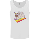 A Unicorn Pug Dog LGBT Mens Vest Tank Top White