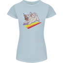 A Unicorn Pug Dog LGBT Womens Petite Cut T-Shirt Light Blue