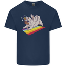 A Unicorn Pug Dog Mens Cotton T-Shirt Tee Top Navy Blue
