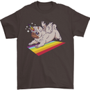 A Unicorn Pug Dog Mens T-Shirt 100% Cotton Dark Chocolate