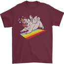 A Unicorn Pug Dog Mens T-Shirt 100% Cotton Maroon