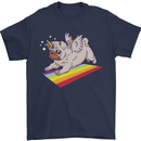 A Unicorn Pug Dog Mens T-Shirt 100% Cotton Navy Blue