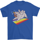 A Unicorn Pug Dog Mens T-Shirt 100% Cotton Royal Blue