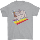 A Unicorn Pug Dog Mens T-Shirt 100% Cotton Sports Grey