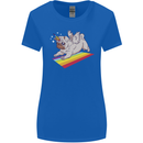 A Unicorn Pug Dog Womens Wider Cut T-Shirt Royal Blue