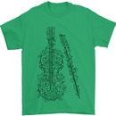 A Violin Cello Mens T-Shirt 100% Cotton Irish Green