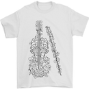 A Violin Cello Mens T-Shirt 100% Cotton White