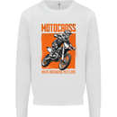 Adrenaline Dirt Motocross MotoX Dirt Bike Kids Sweatshirt Jumper White