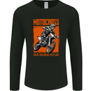 Adrenaline Dirt Motocross MotoX Dirt Bike Mens Long Sleeve T-Shirt Black