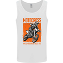 Adrenaline Dirt Motocross MotoX Dirt Bike Mens Vest Tank Top White