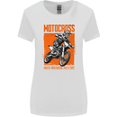 Adrenaline Dirt Motocross MotoX Dirt Bike Womens Wider Cut T-Shirt White