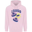 Air Hockey Legend Funny Mens 80% Cotton Hoodie Light Pink