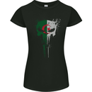 Algeria Skull Gym Training Bodybuilding Womens Petite Cut T-Shirt Black