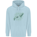 Alien Creation of Adam Parody UFO Childrens Kids Hoodie Light Blue