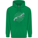 Alien Creation of Adam Parody UFO Mens 80% Cotton Hoodie Irish Green