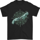 Alien Creation of Adam Parody UFO Mens T-Shirt 100% Cotton Black