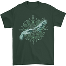 Alien Creation of Adam Parody UFO Mens T-Shirt 100% Cotton Forest Green