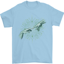 Alien Creation of Adam Parody UFO Mens T-Shirt 100% Cotton Light Blue