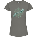 Alien Creation of Adam Parody UFO Womens Petite Cut T-Shirt Charcoal