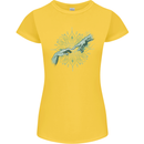 Alien Creation of Adam Parody UFO Womens Petite Cut T-Shirt Yellow