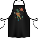 Alien Football Player Space Planets Soccer Cotton Apron 100% Organic Black