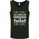 All I Want for Christmas Beer Funny Alcohol Xmas Mens Vest Tank Top Black