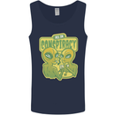 All in Conspiracy Funny Alien Poker Card Game Mens Vest Tank Top Navy Blue