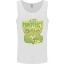 All in Conspiracy Funny Alien Poker Card Game Mens Vest Tank Top White