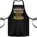 Always Be Yourself Funny Dragon Fantasy Cotton Apron 100% Organic Black