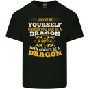 Always Be Yourself Funny Dragon Fantasy Kids T-Shirt Childrens Black
