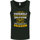 Always Be Yourself Funny Dragon Fantasy Mens Vest Tank Top Black