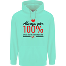 Always Give 100% Unless Blood Funny Donor Childrens Kids Hoodie Peppermint