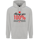 Always Give 100% Unless Blood Funny Donor Childrens Kids Hoodie Sports Grey