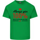 Always Give 100% Unless Blood Funny Donor Kids T-Shirt Childrens Irish Green