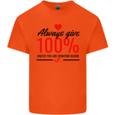 Always Give 100% Unless Blood Funny Donor Kids T-Shirt Childrens Orange