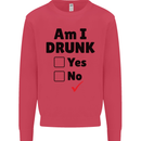Am I Drunk Funny Beer Alcohol Wine Guiness Kids Sweatshirt Jumper Heliconia
