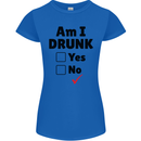 Am I Drunk Funny Beer Alcohol Wine Guiness Womens Petite Cut T-Shirt Royal Blue
