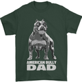American Bully Dad Funny Fathers Day Dog Mens T-Shirt 100% Cotton Forest Green